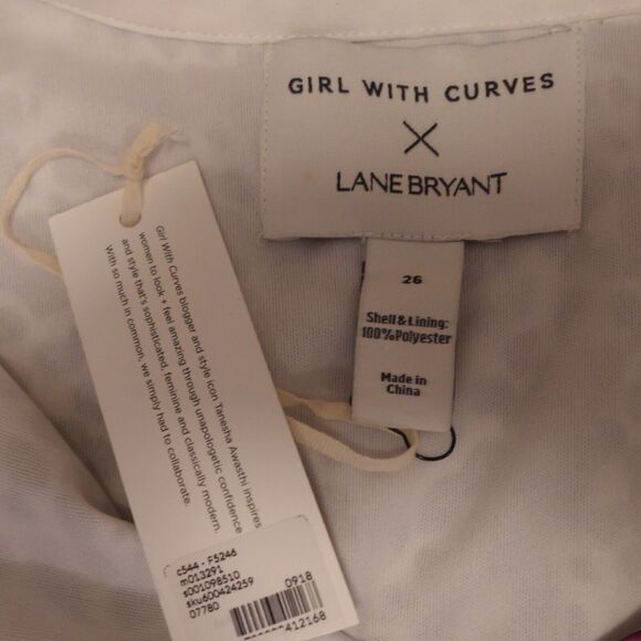 Girl With Curves x Lane Bryant Pleated Animal Print Midi Dress Size 26 NWT - Picture 5 of 10